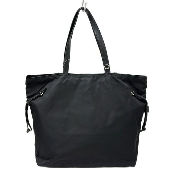 Auth PRADA - Black Nylon Leather Tote Bag - Picture 11 of 13